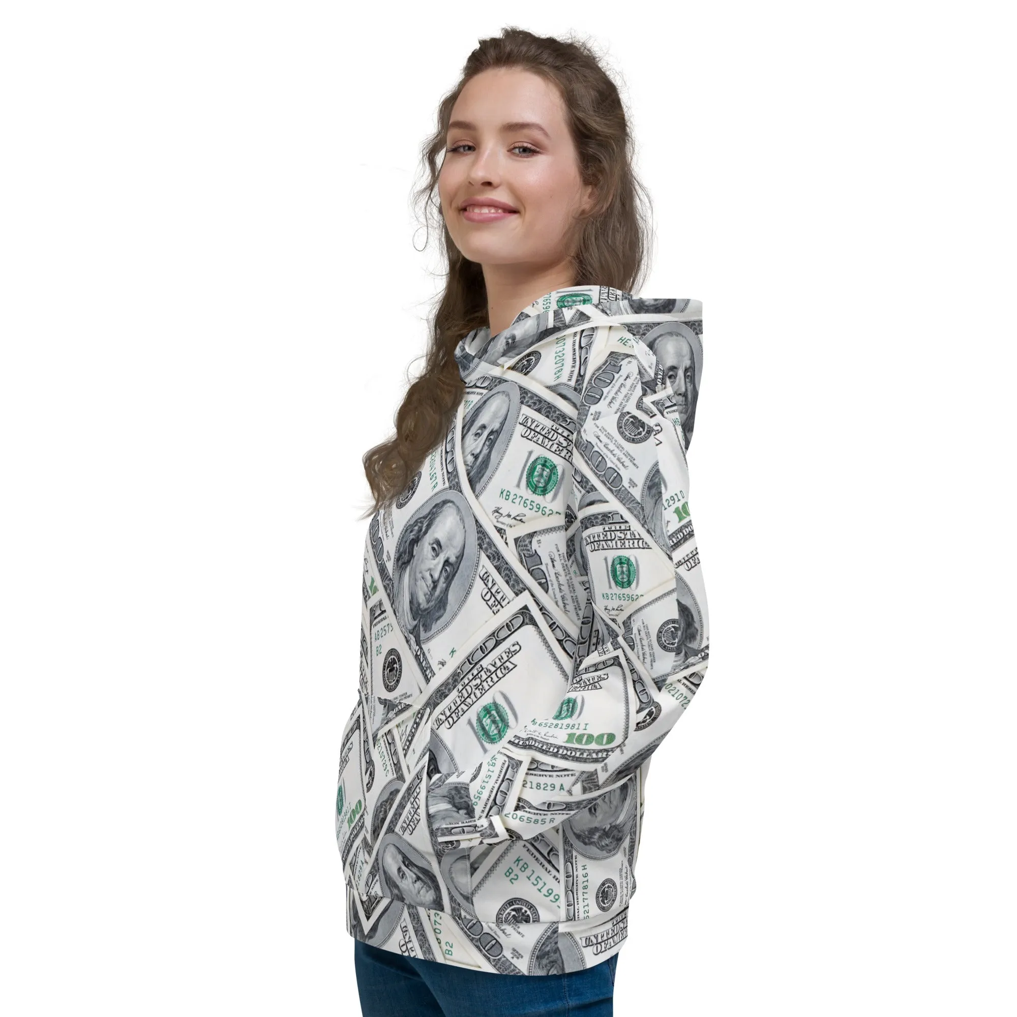 100 Dollar Bills Unisex Hoodie