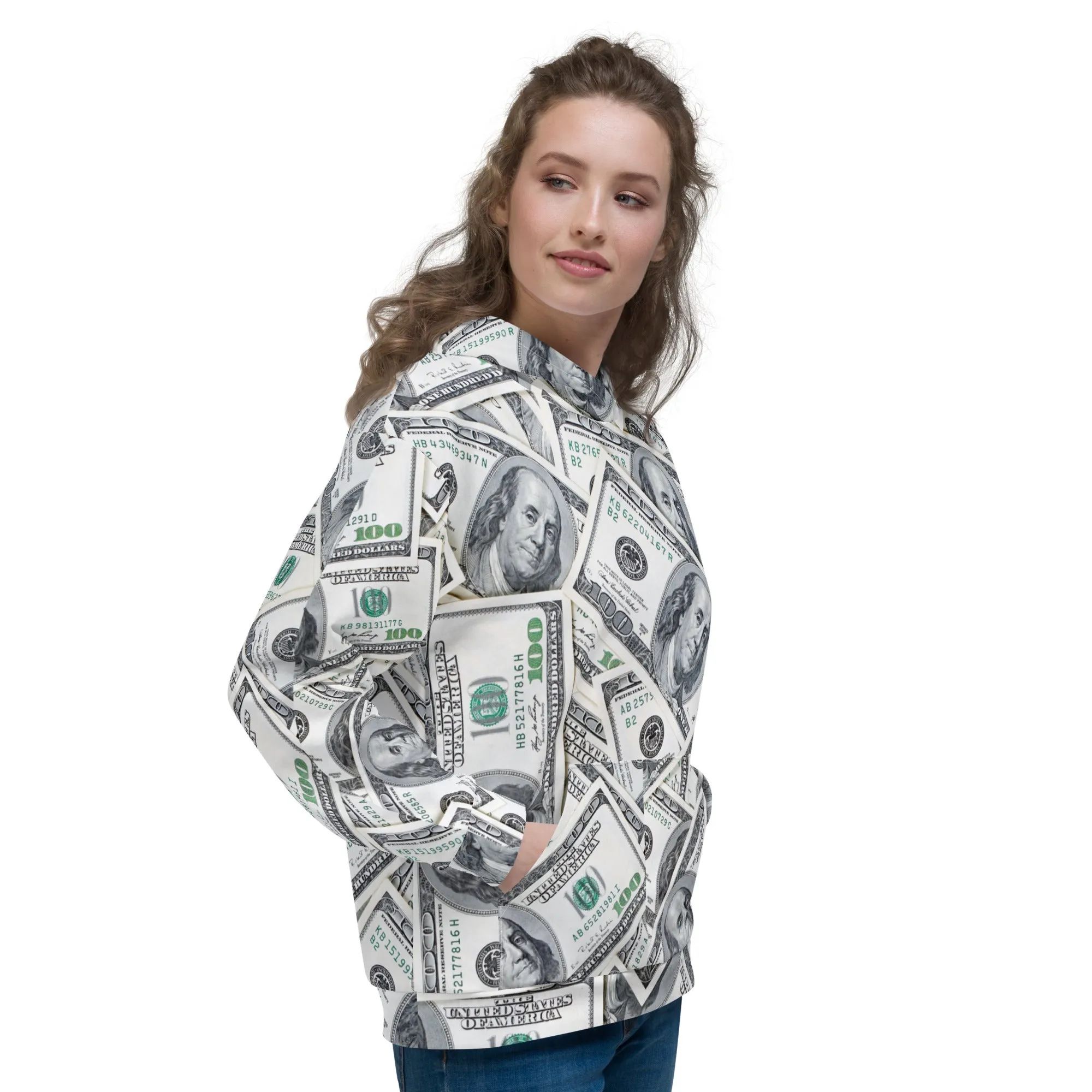 100 Dollar Bills Unisex Hoodie