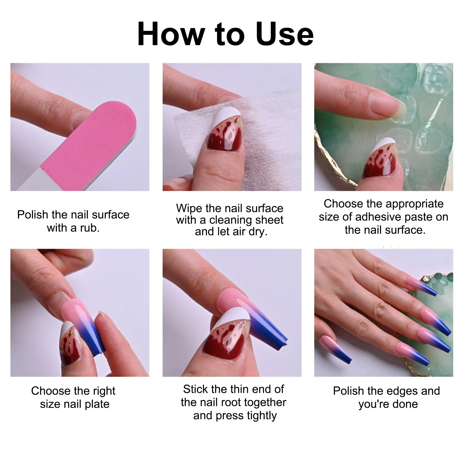 100 Piece Fake Toenails Tips