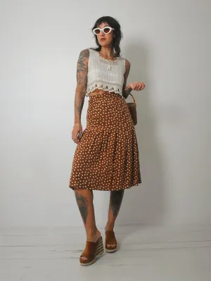 1940's Polka Dot Silk Skirt