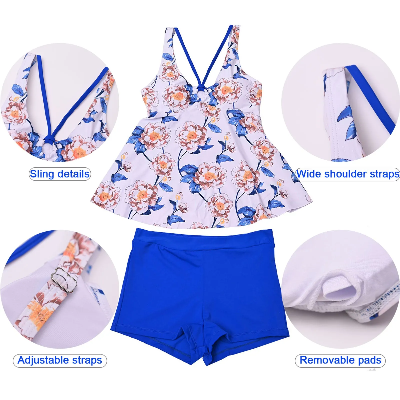 2 Piece  Women Swimsuits Vest