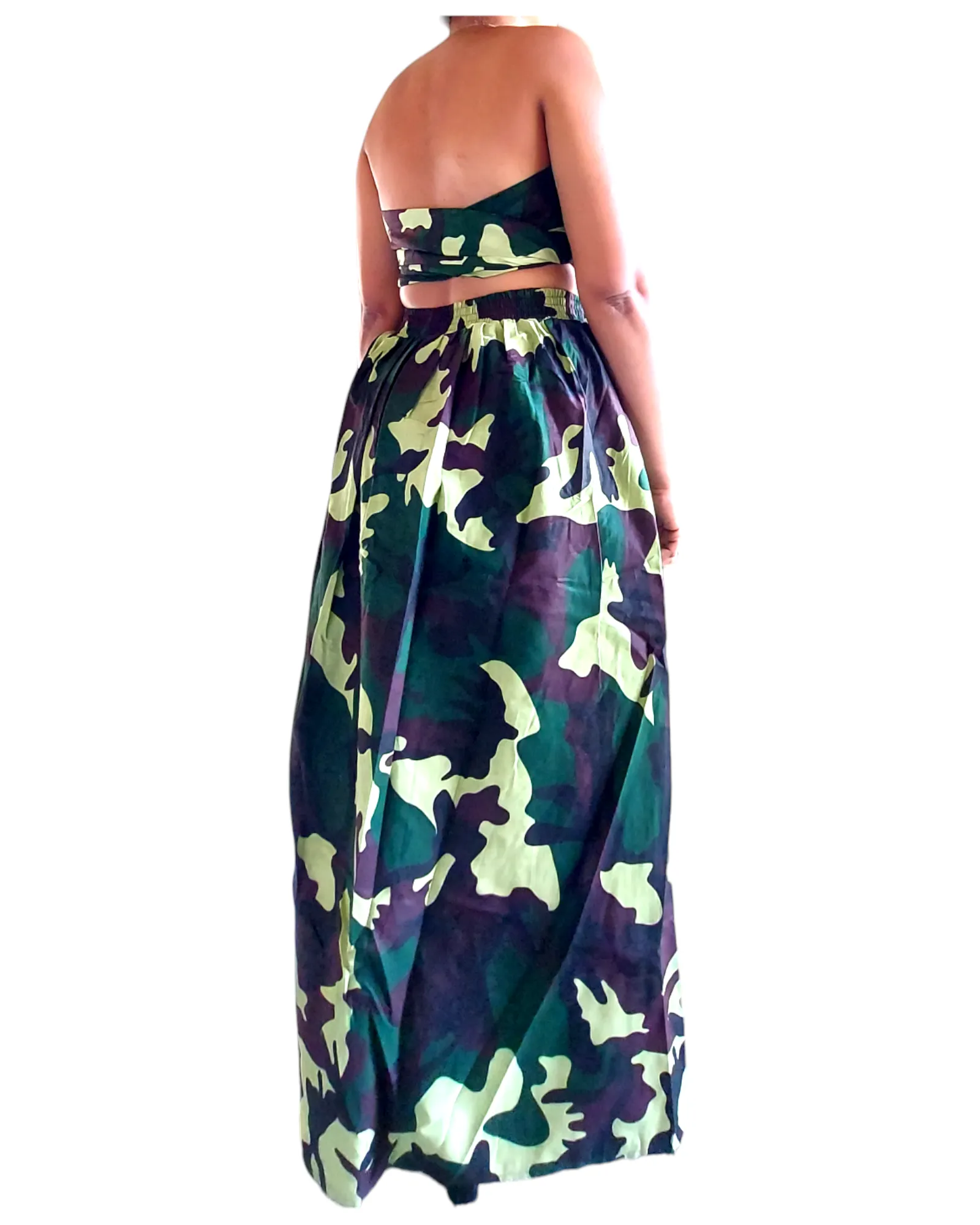 25 - Long Cape Pant / Green Camouflage 63