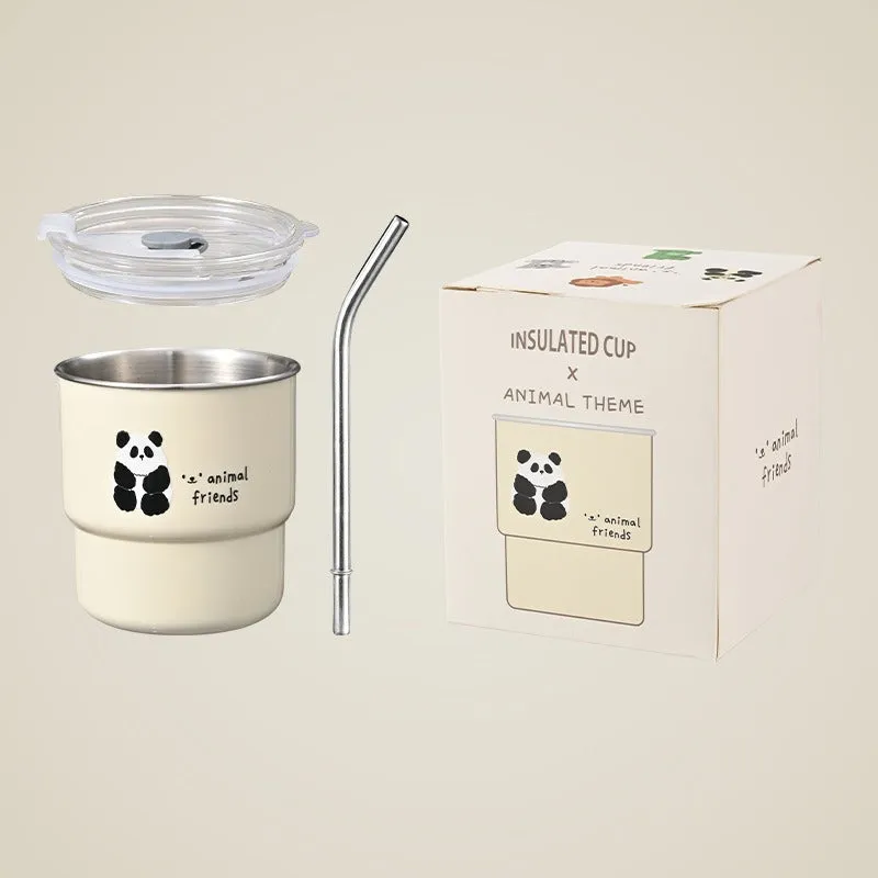 304 Stainless Steel Panda Coffee Cup