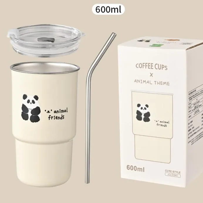 304 Stainless Steel Panda Coffee Cup