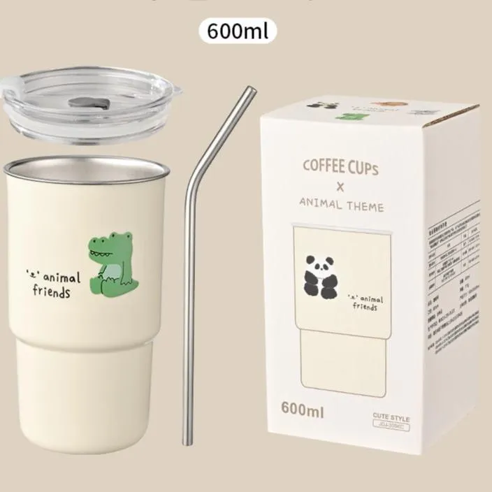 304 Stainless Steel Panda Coffee Cup