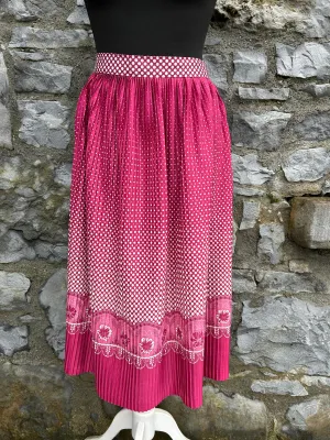 80s spotty pleated skirt uk 8