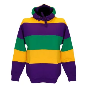 Adult Mardi Gras Unisex Paneled Sweat Shirt Hoodie