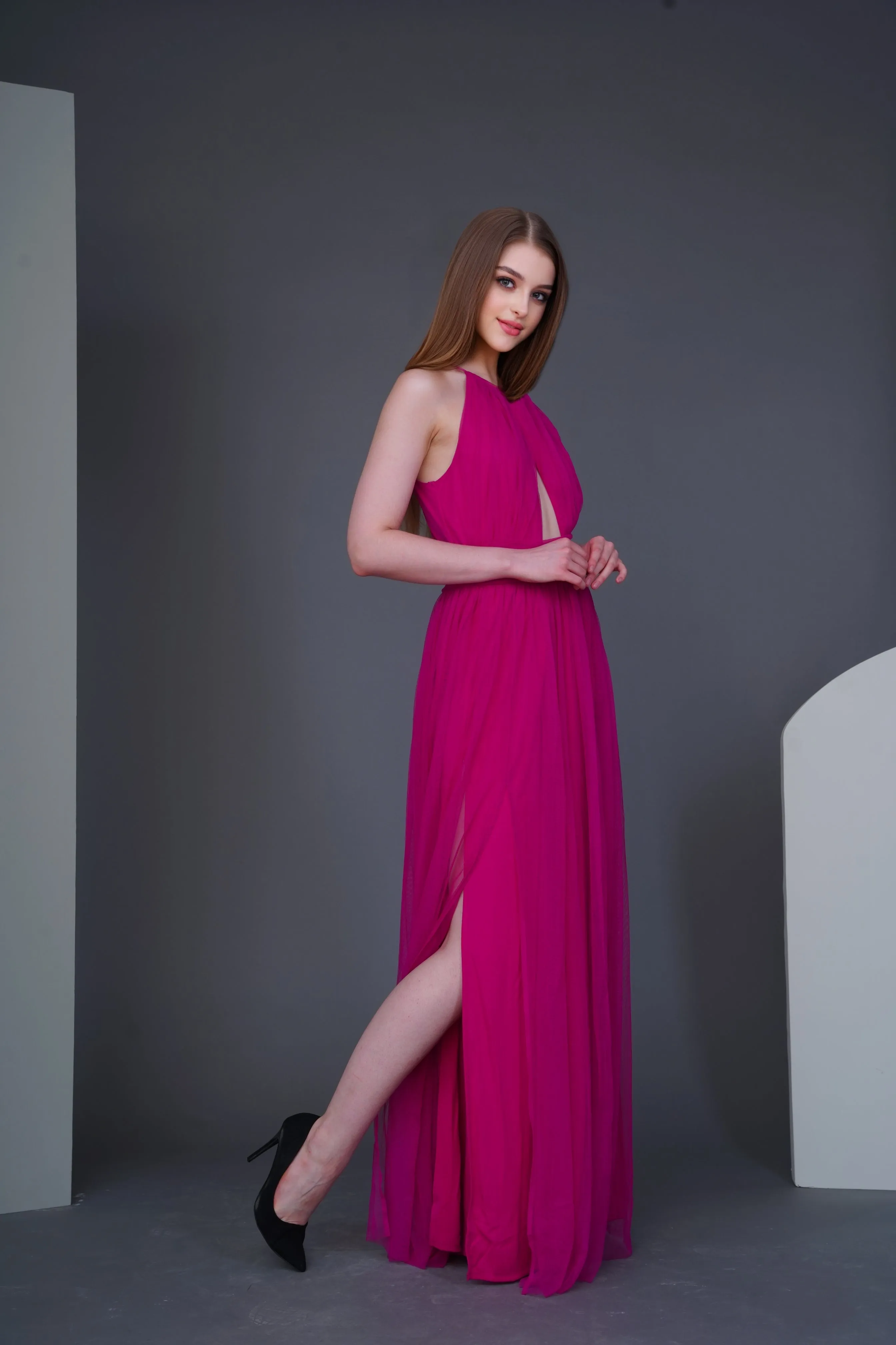 Alicia Bright Pink Maxi Dress