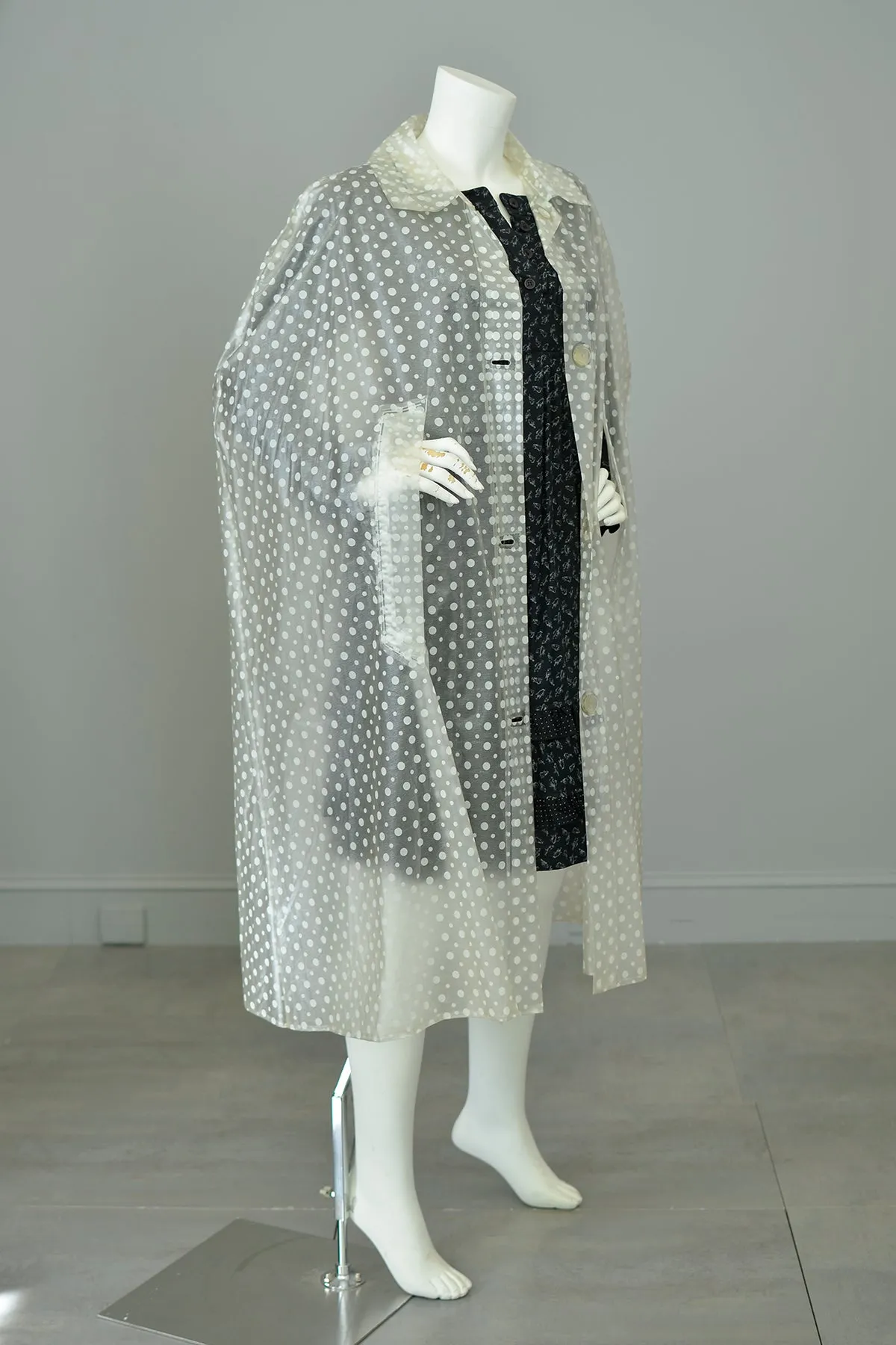 Amazing 1960s Plastic Polka Dot Rain Cape