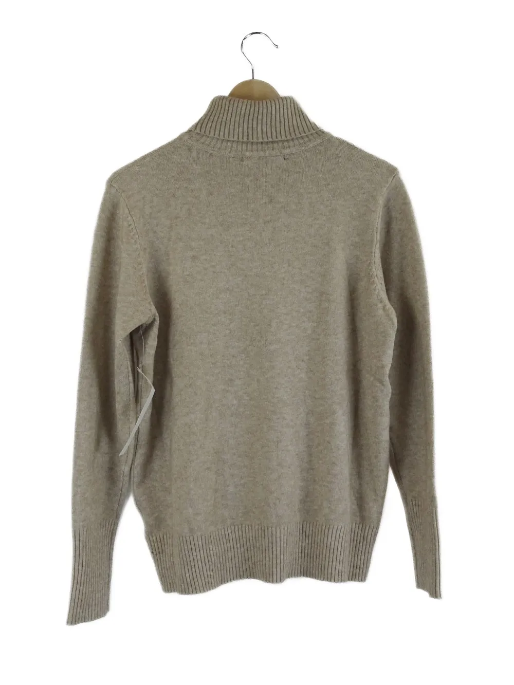 Amelius 'Manor' Oatmeal Knit Turtle Neck Jumper L | BNWT