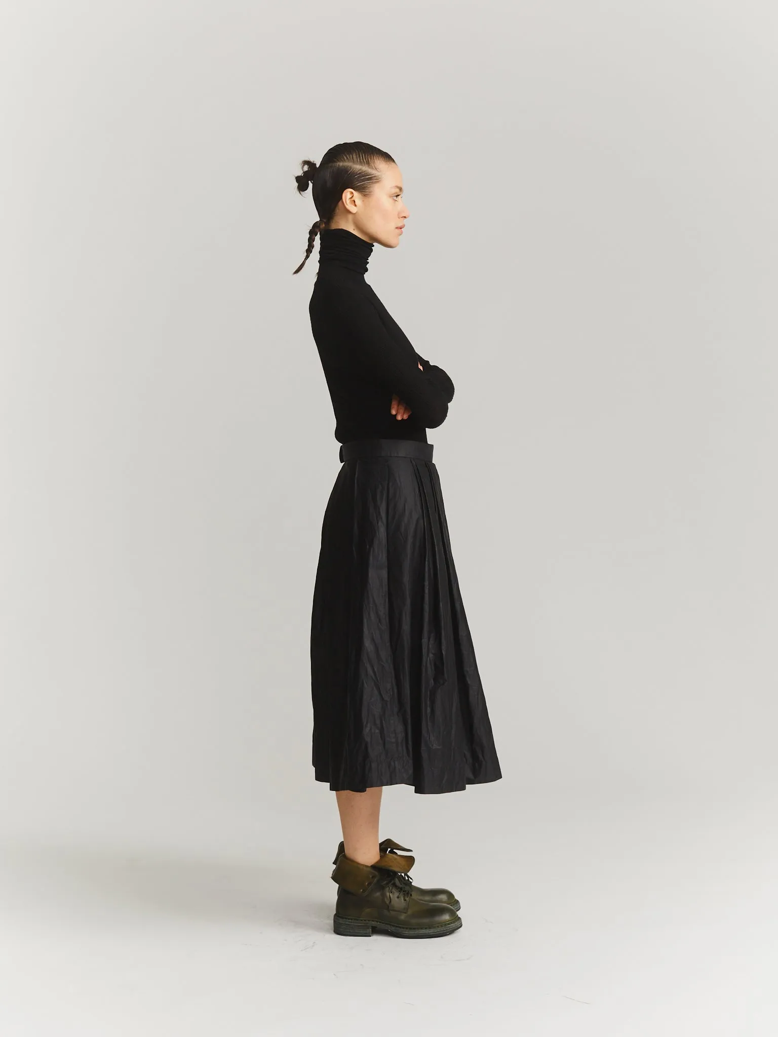 ANARCHIC  SKIRT - LACQED - BLACK