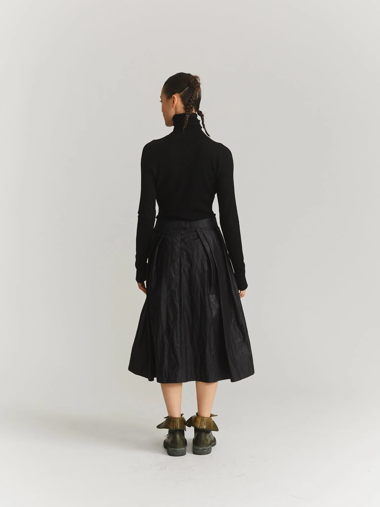 ANARCHIC  SKIRT - LACQED - BLACK