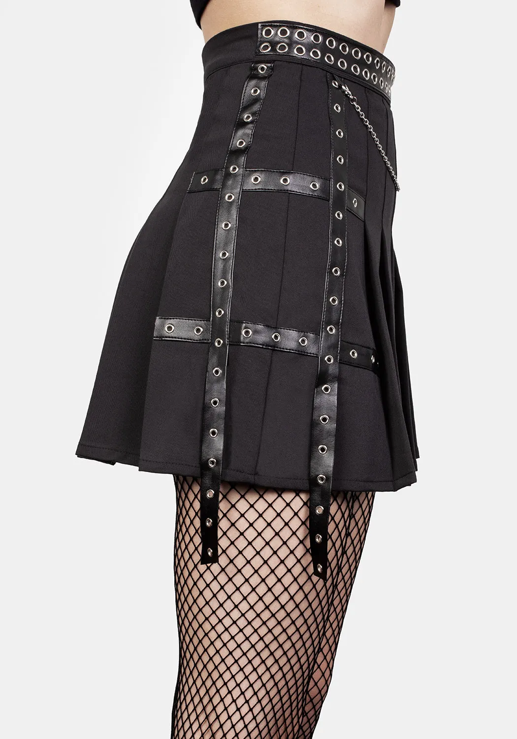 Avenged Pleated Skirt