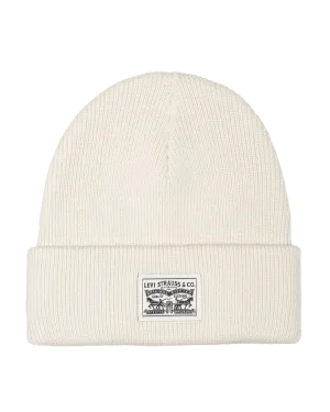 Backpatch Beanie in Cream