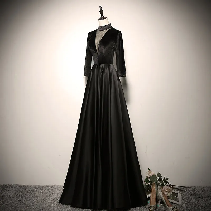 Banquet evening dress 2022 new black long party dress prom dress      fg128