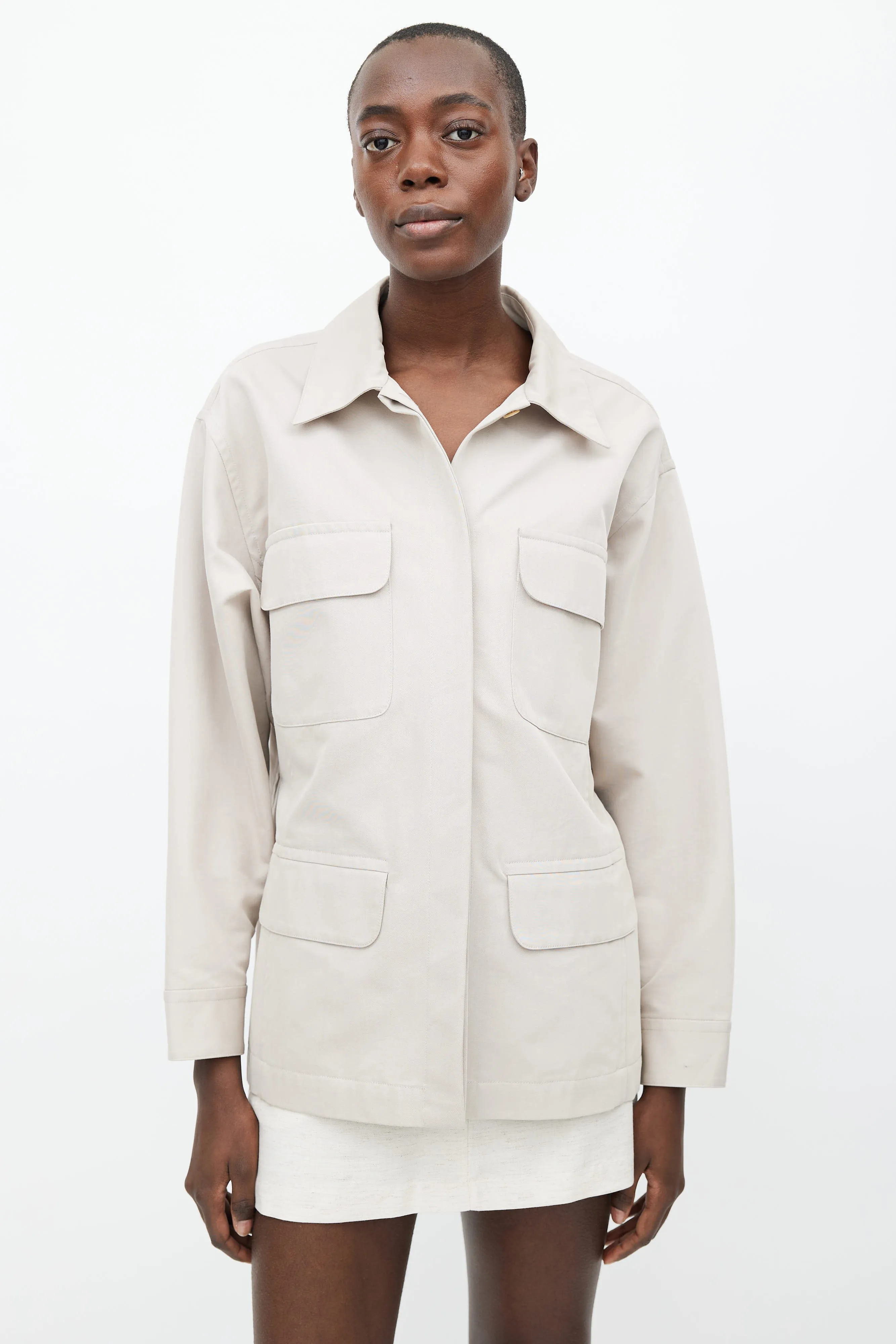 Beige Four Pocket Jacket