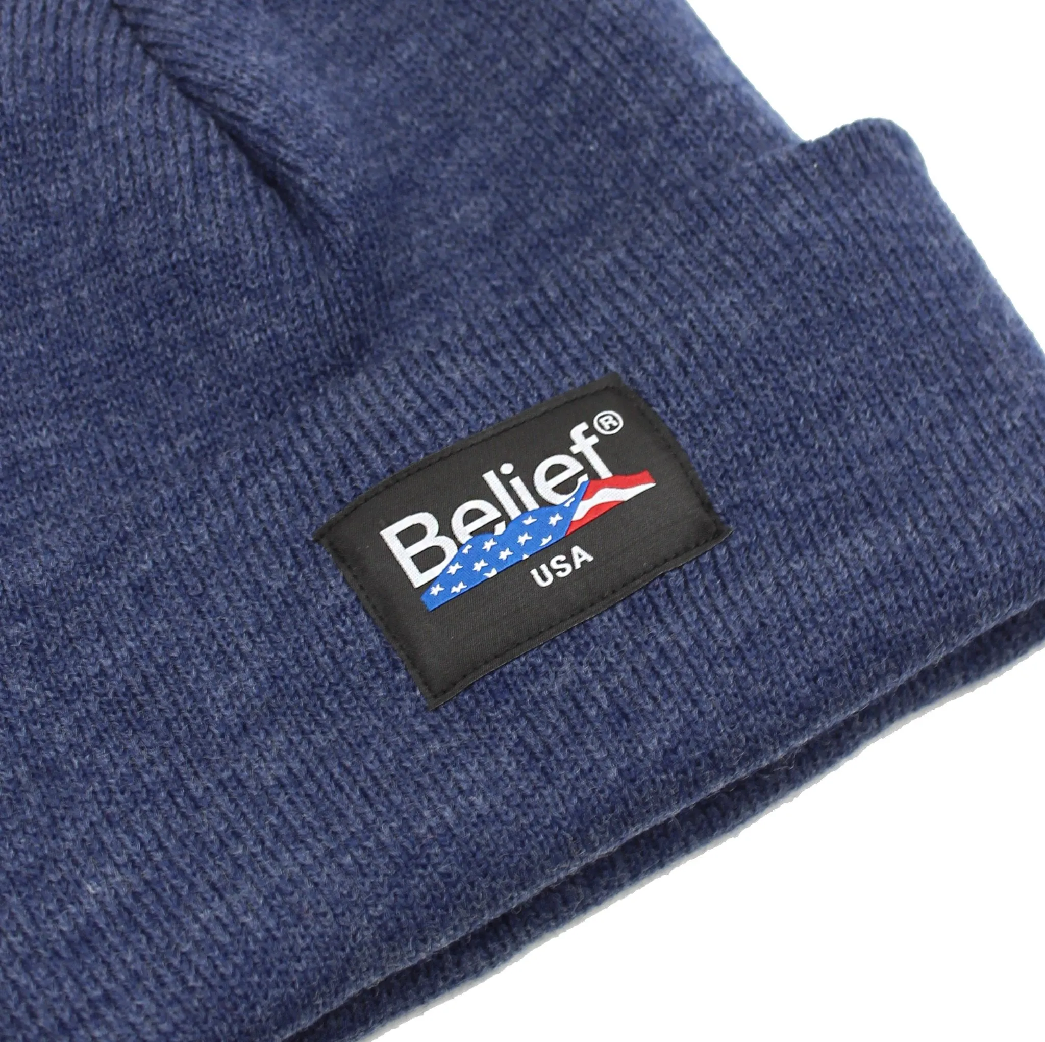 Belief NYC United Beanie - Denim Heather