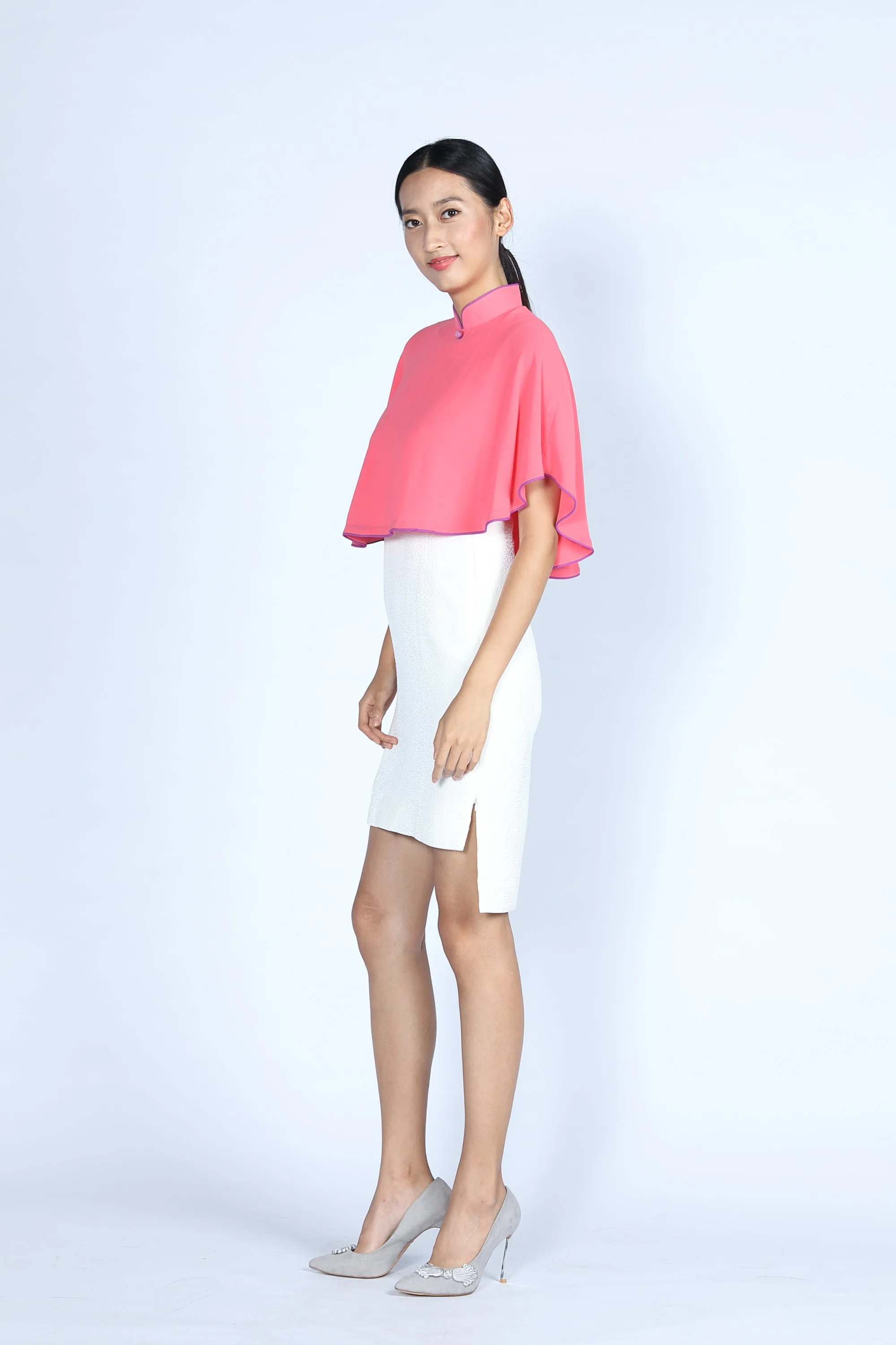 BELLA Chiffon Cape (Blush)