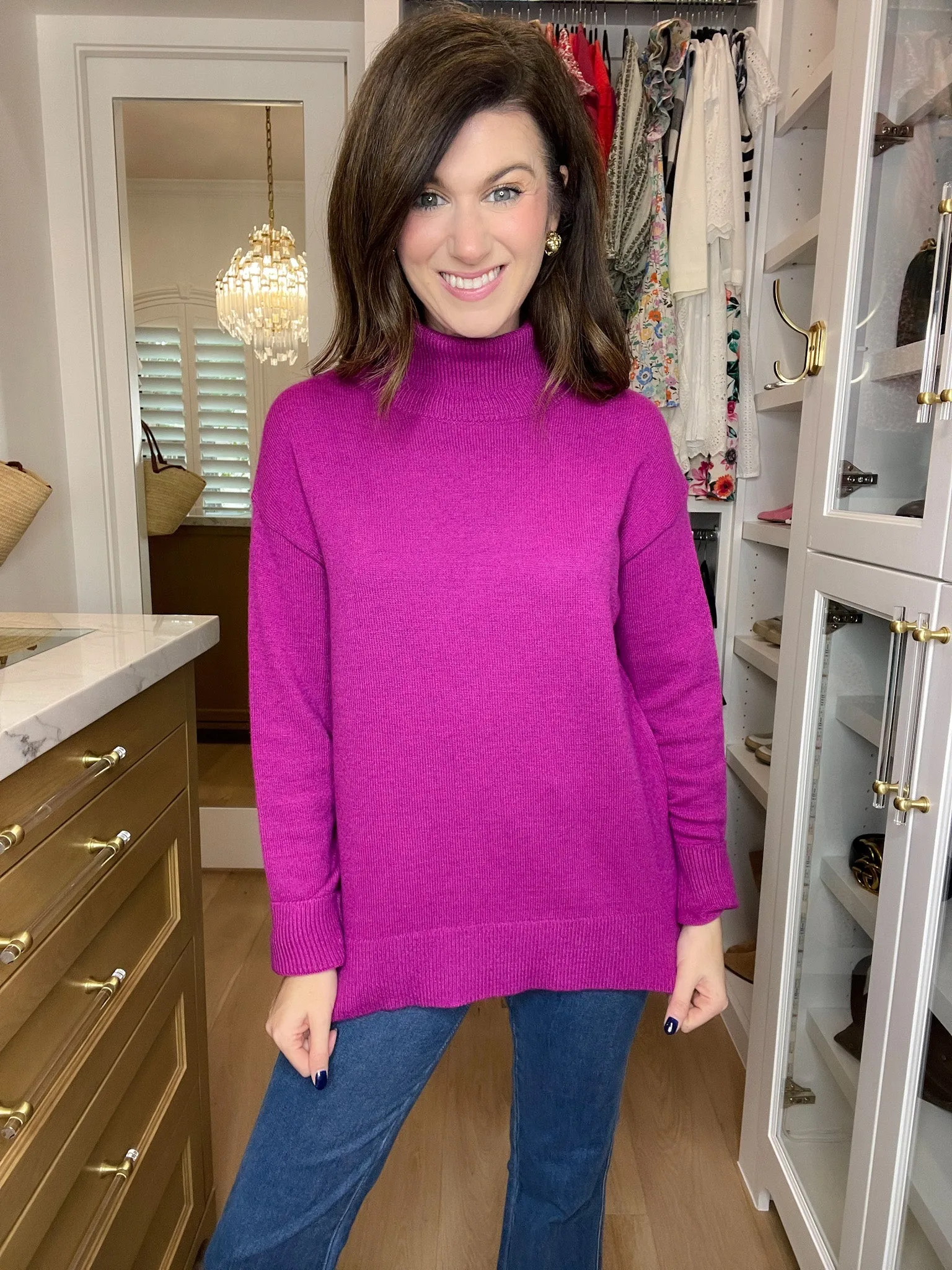 *BELLES & DOORBUSTER* Magenta Moments Sweater *FINAL SALE*