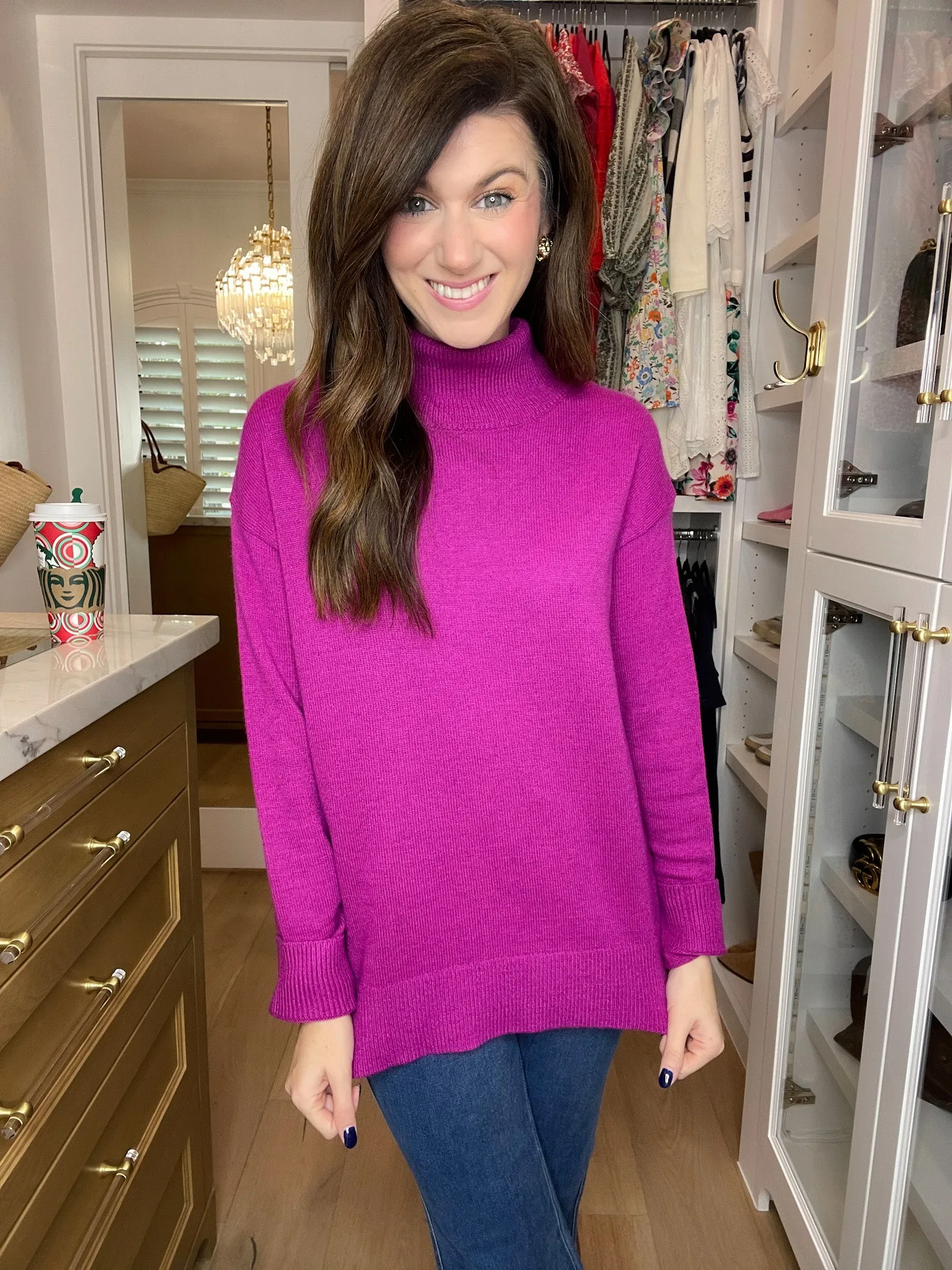 *BELLES & DOORBUSTER* Magenta Moments Sweater *FINAL SALE*