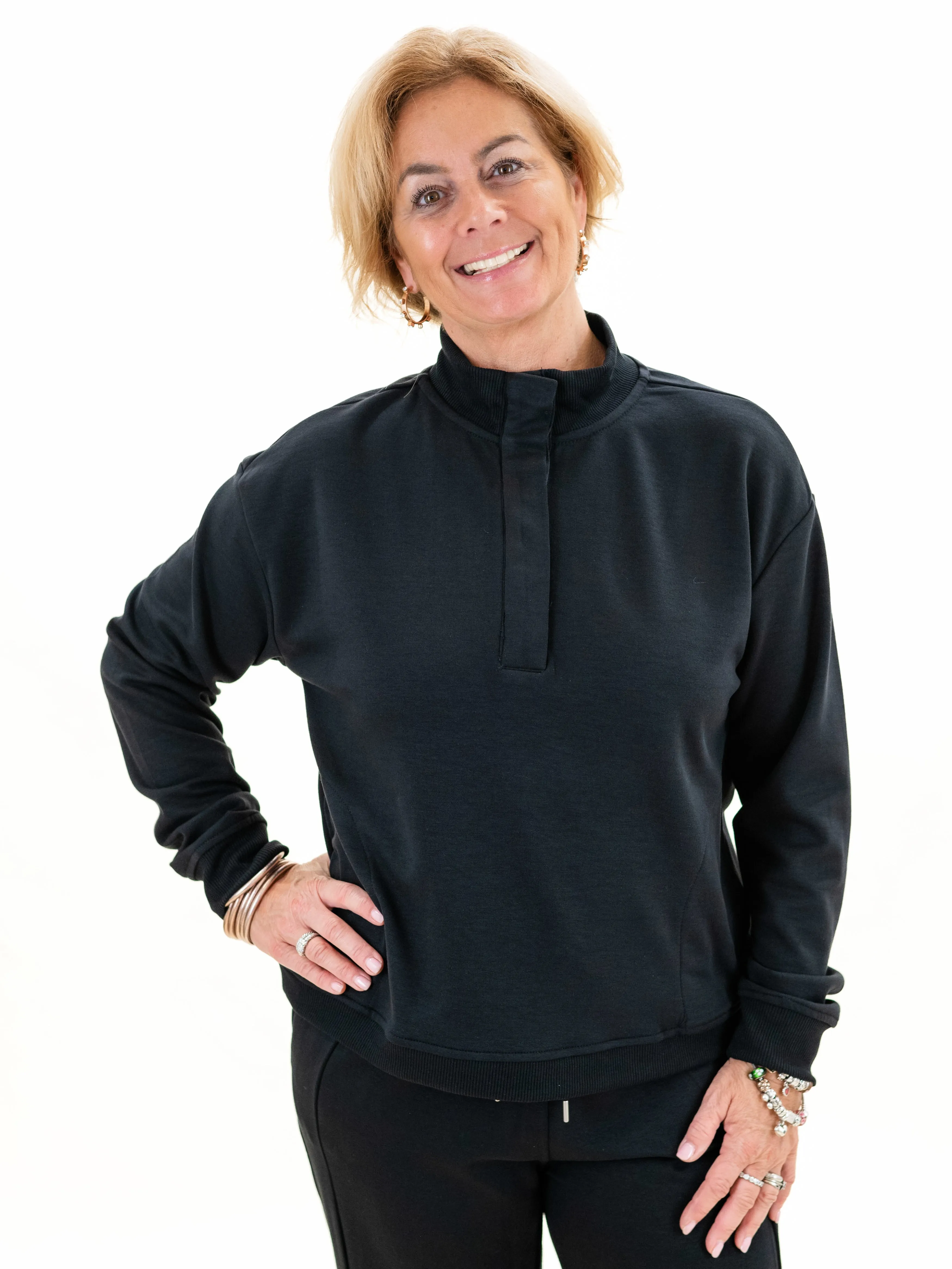 Black Sweatshirt by Lulu B