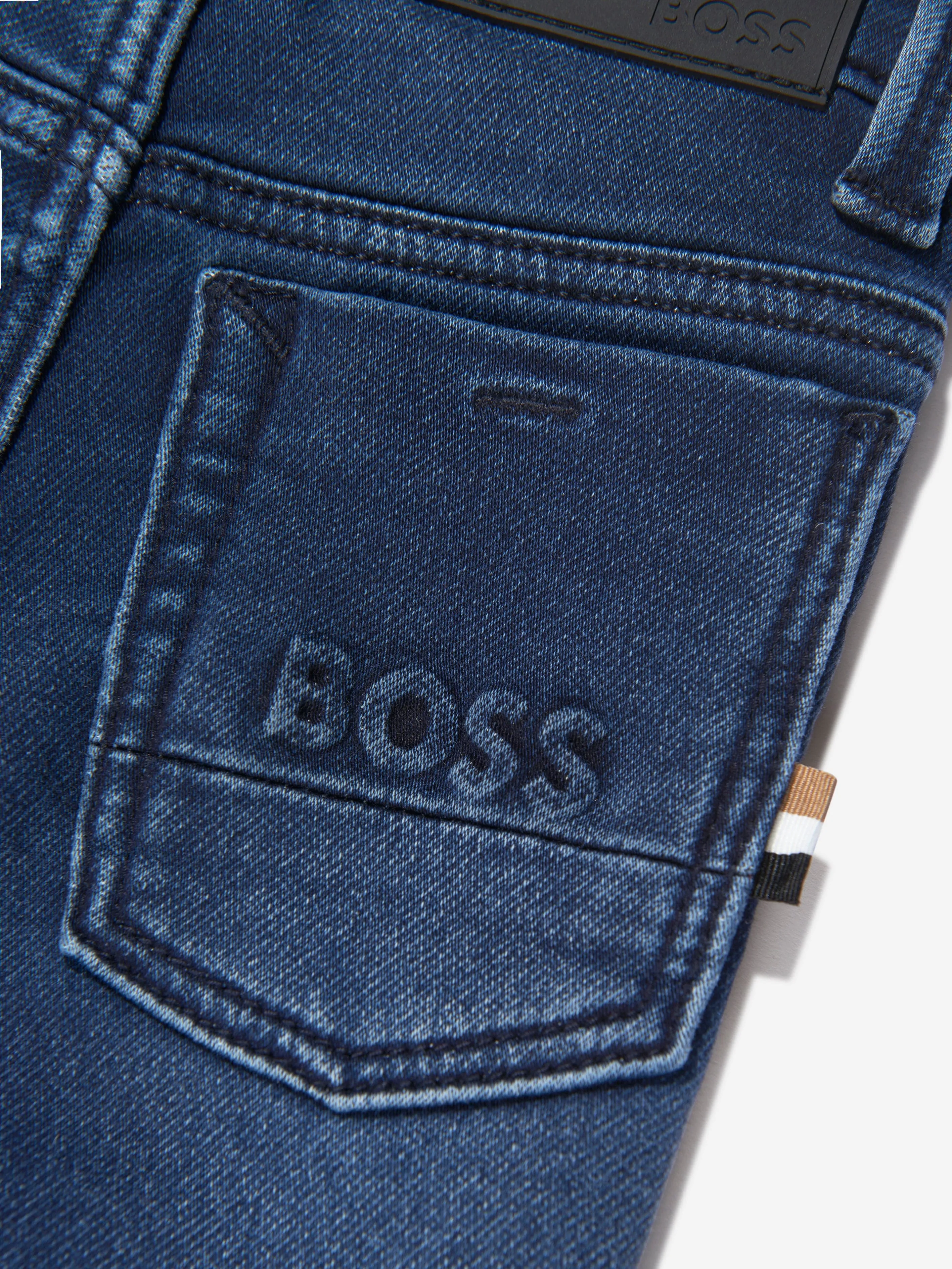 BOSS Baby Boys Denim Stretch Jeans In Blue