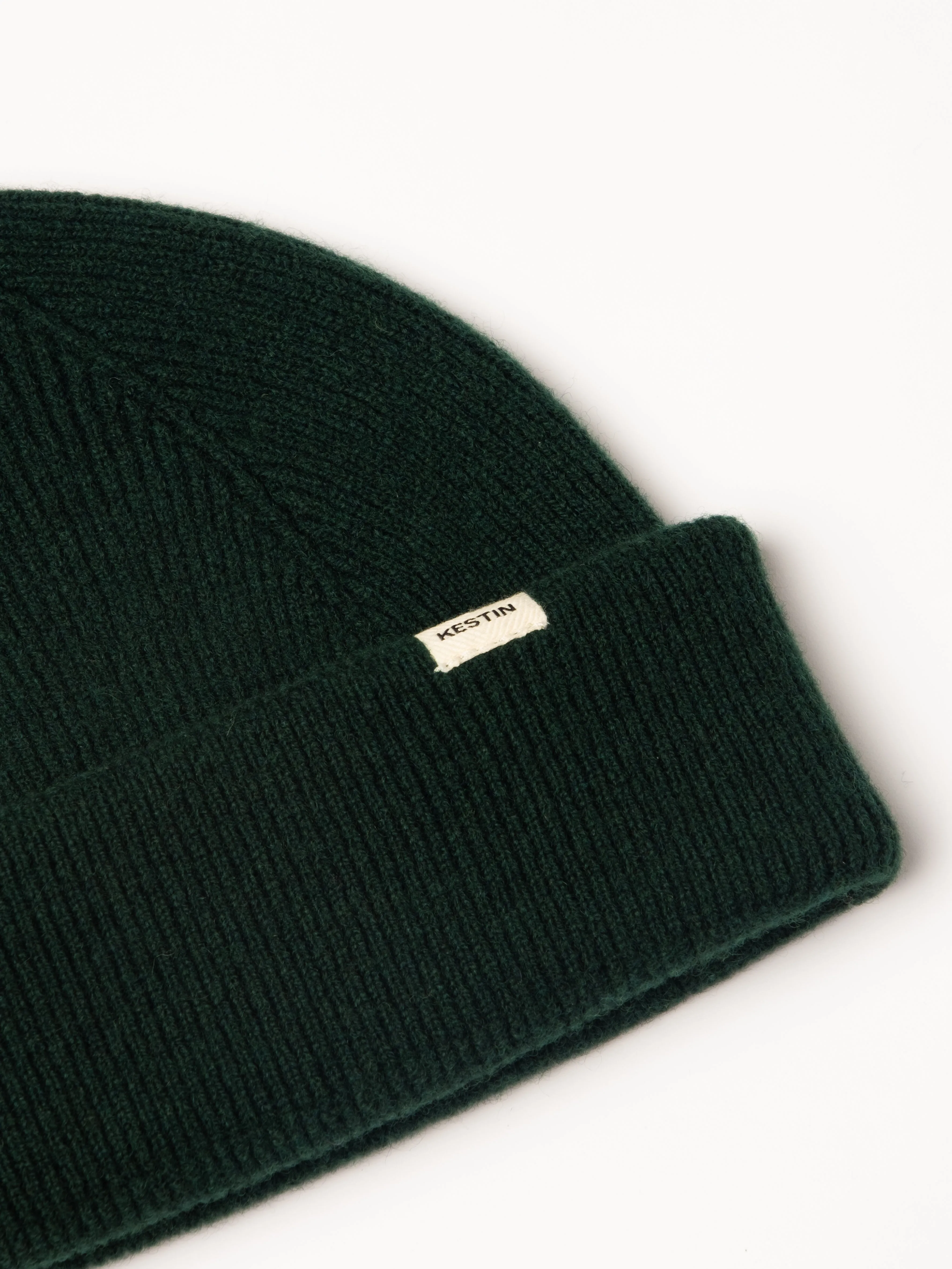 Braemar Beanie in Pine Lambswool