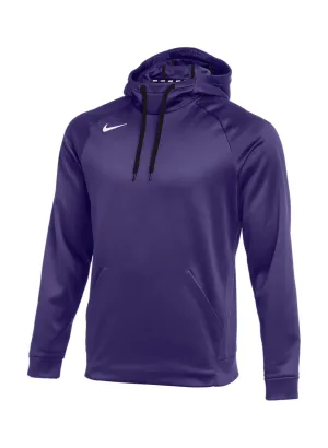 Branded Men&#x27;s Nike Therma-FIT Fleece Hoodie CN9473 Team Purple / White