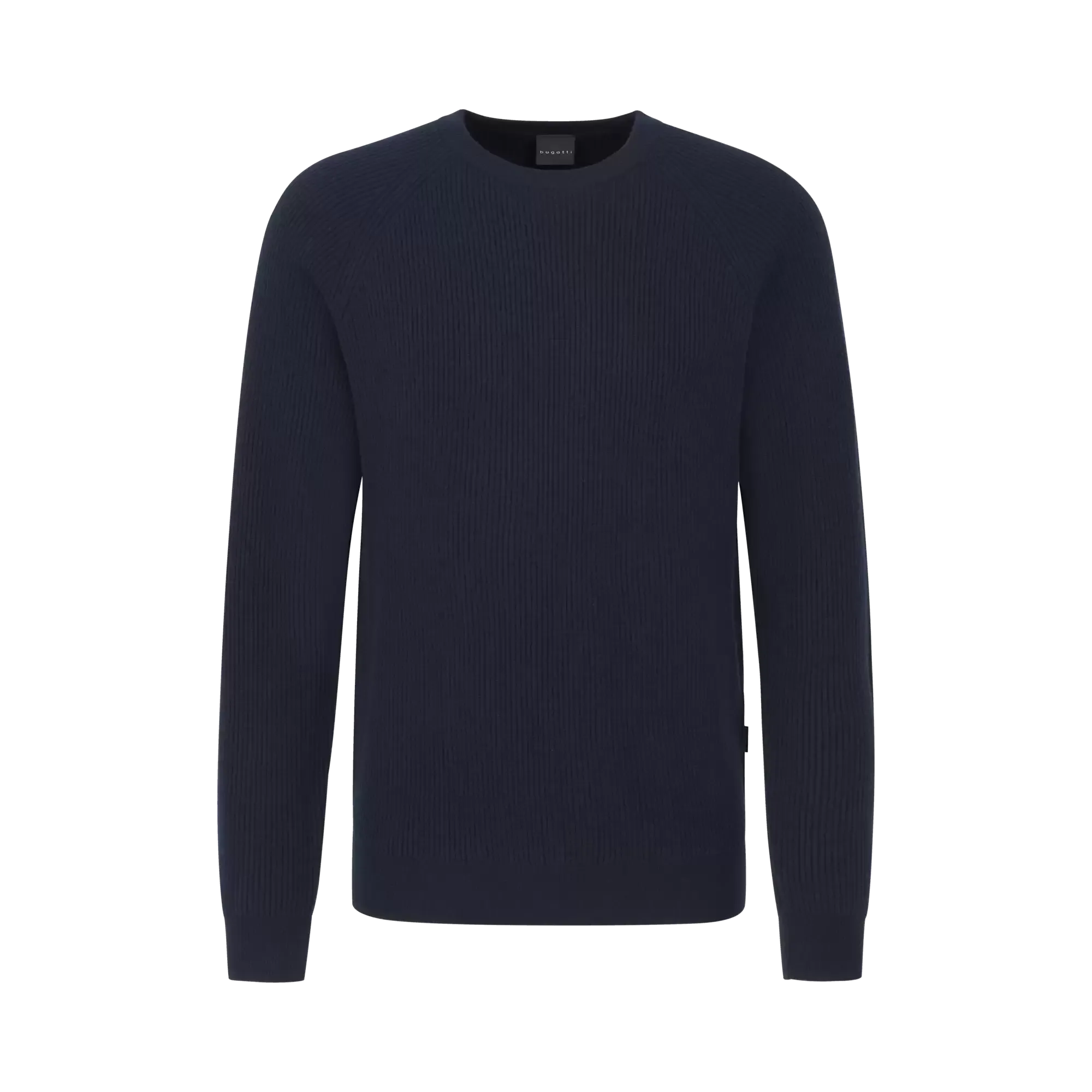 Bugatti - Crew-Neck Lambswool Sweater, Navy