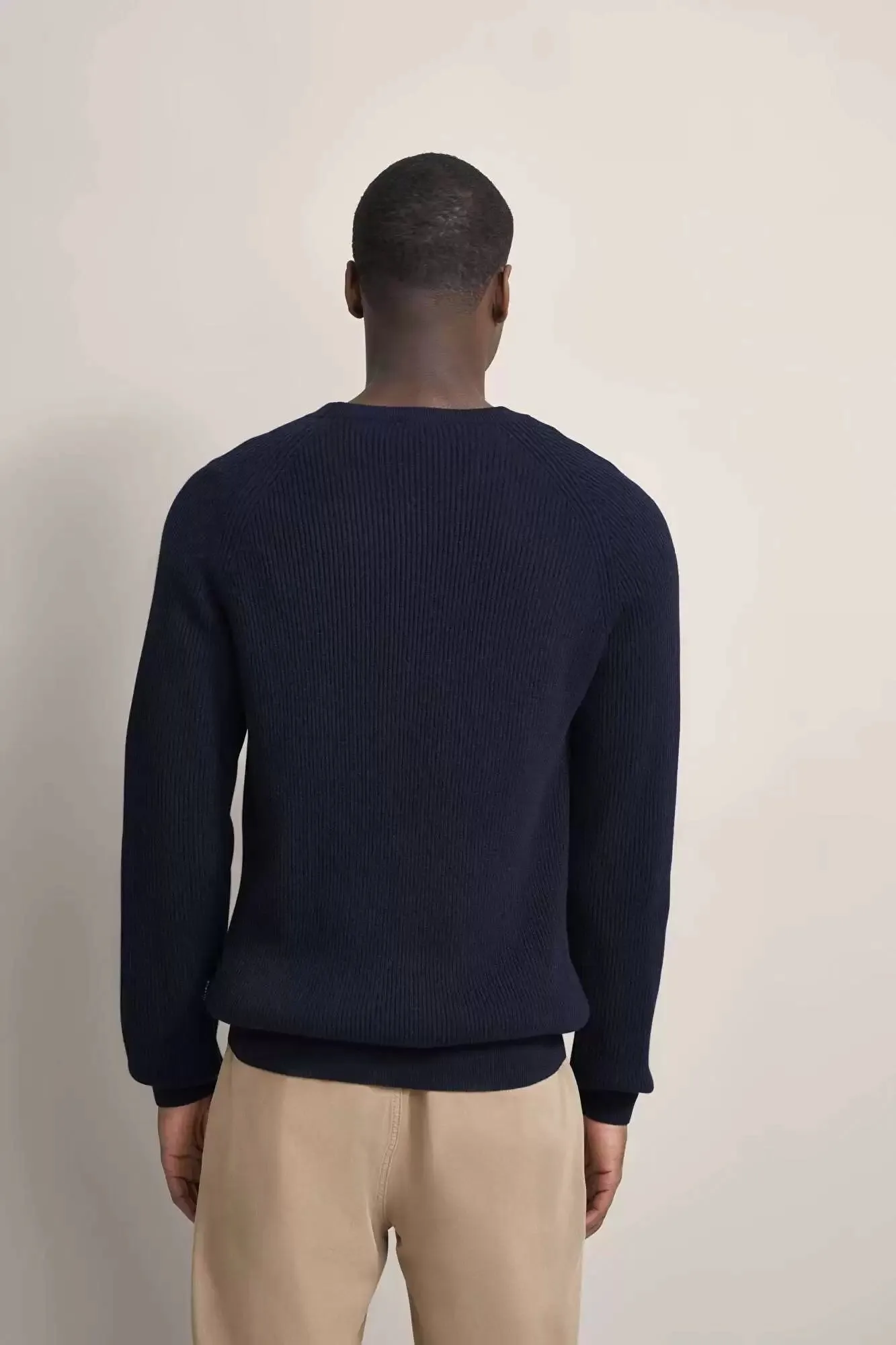 Bugatti - Crew-Neck Lambswool Sweater, Navy