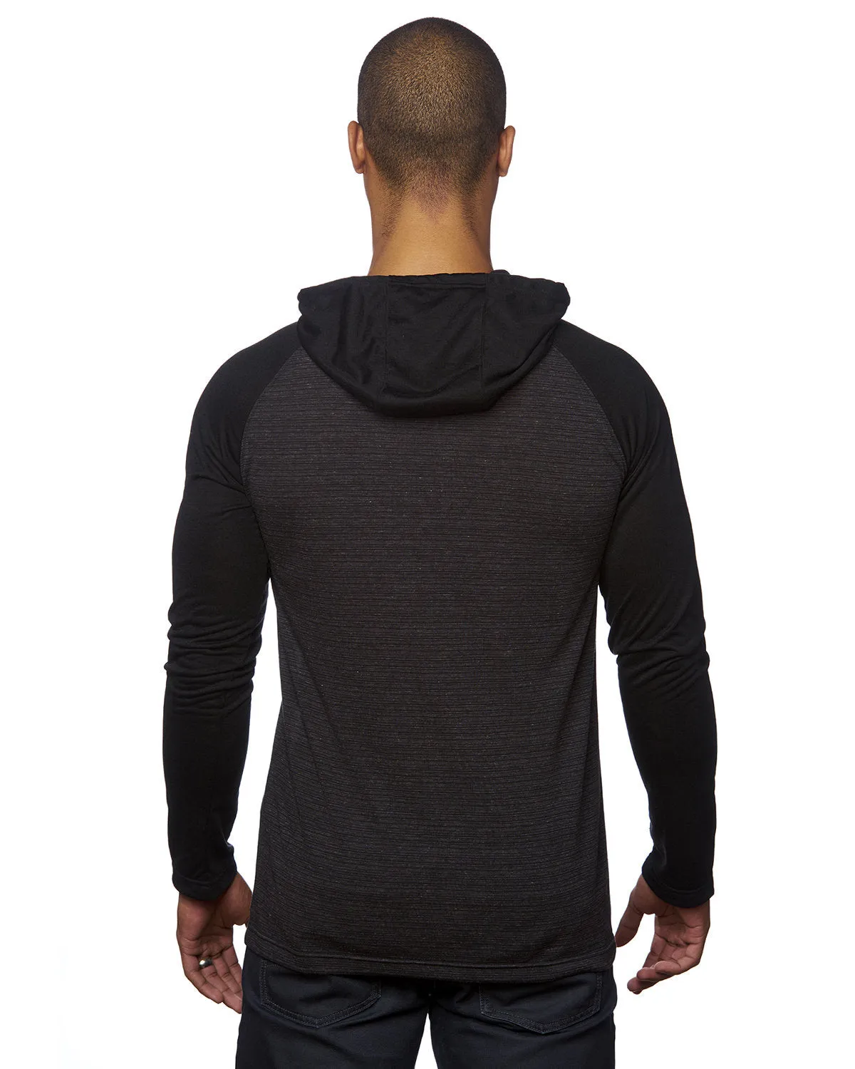 Burnside Men's Yarn-Dyed Hooded Raglan T-Shirt