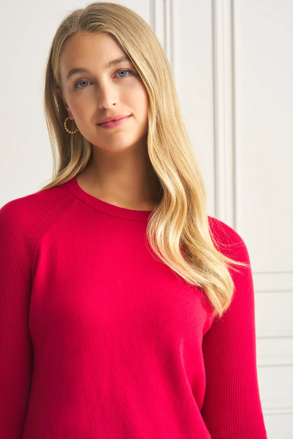 Button Side Detail Jumper - Rouge