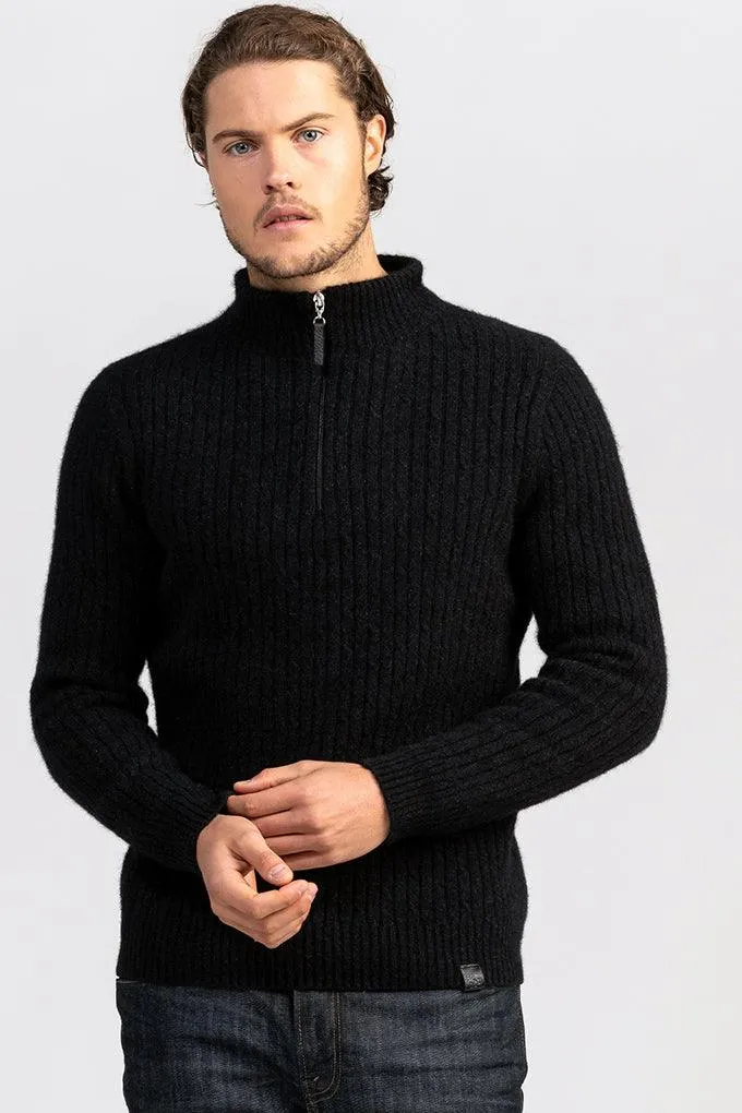 Cable Half Zip Sweater