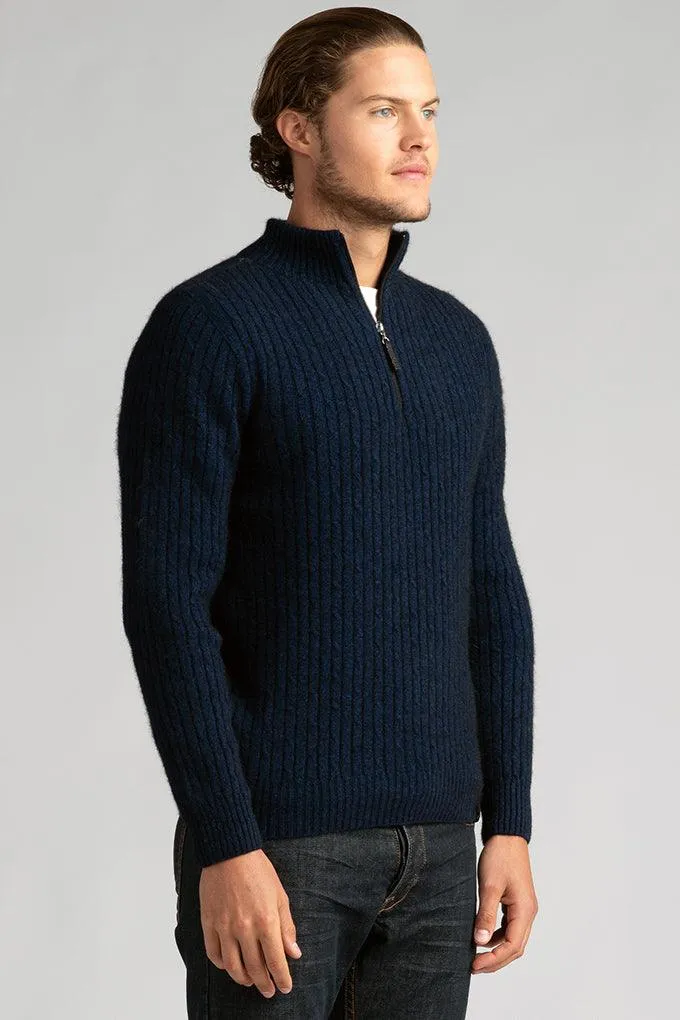 Cable Half Zip Sweater