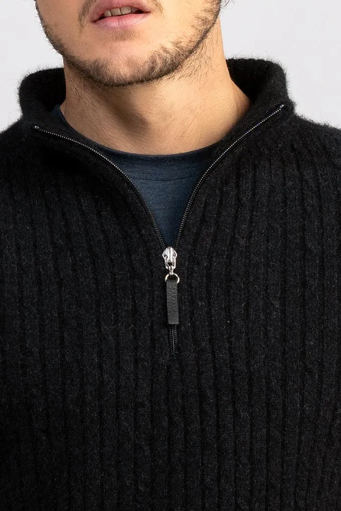 Cable Half Zip Sweater