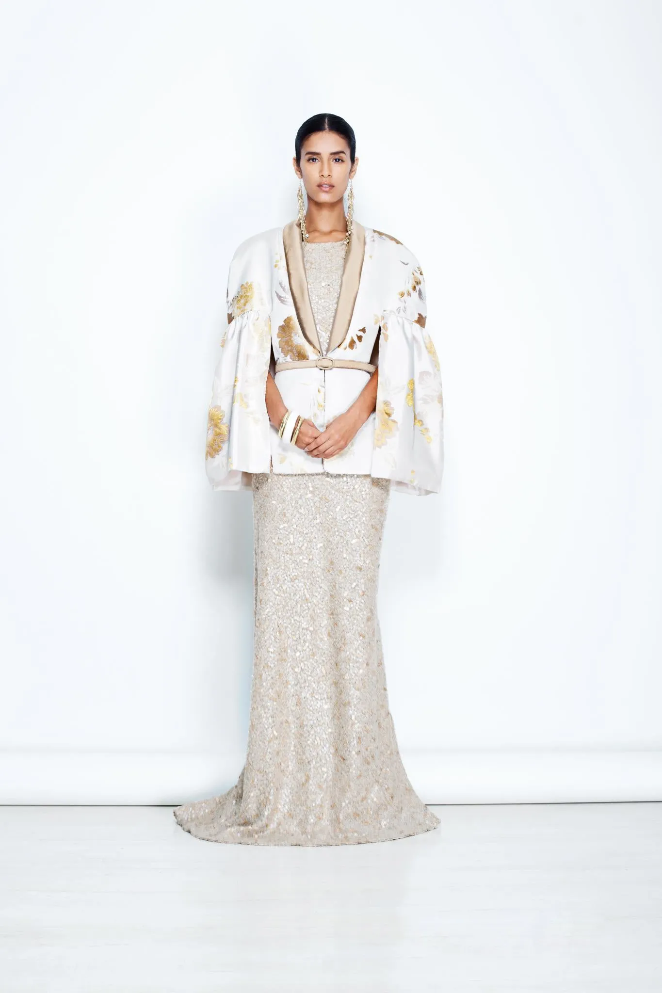 Cape Blazer & Beaded Gown