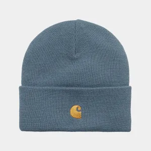 Carhartt WIP Chase Beanie - Storm Blue / Gold