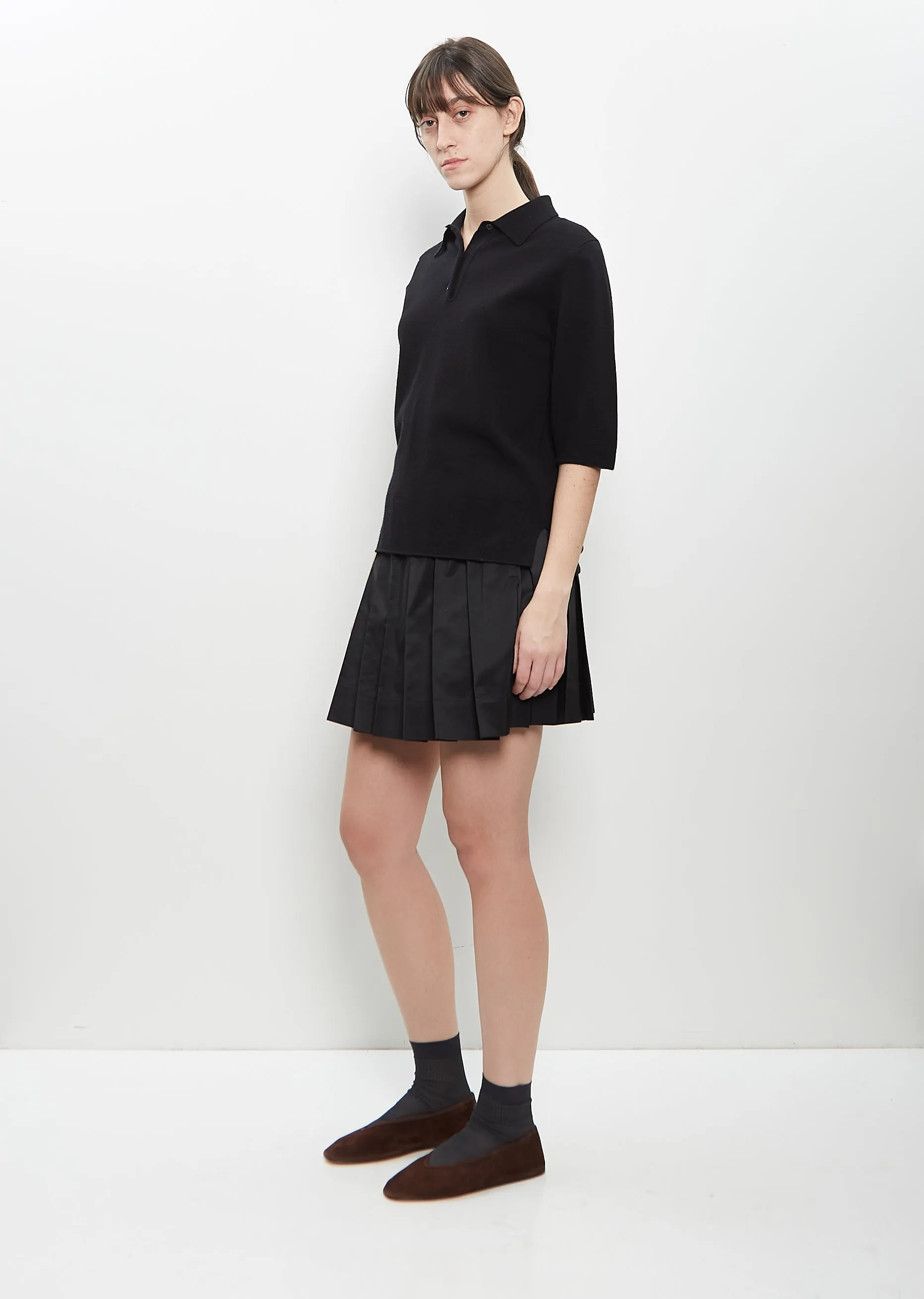 Cashmere Monterey Polo — Black