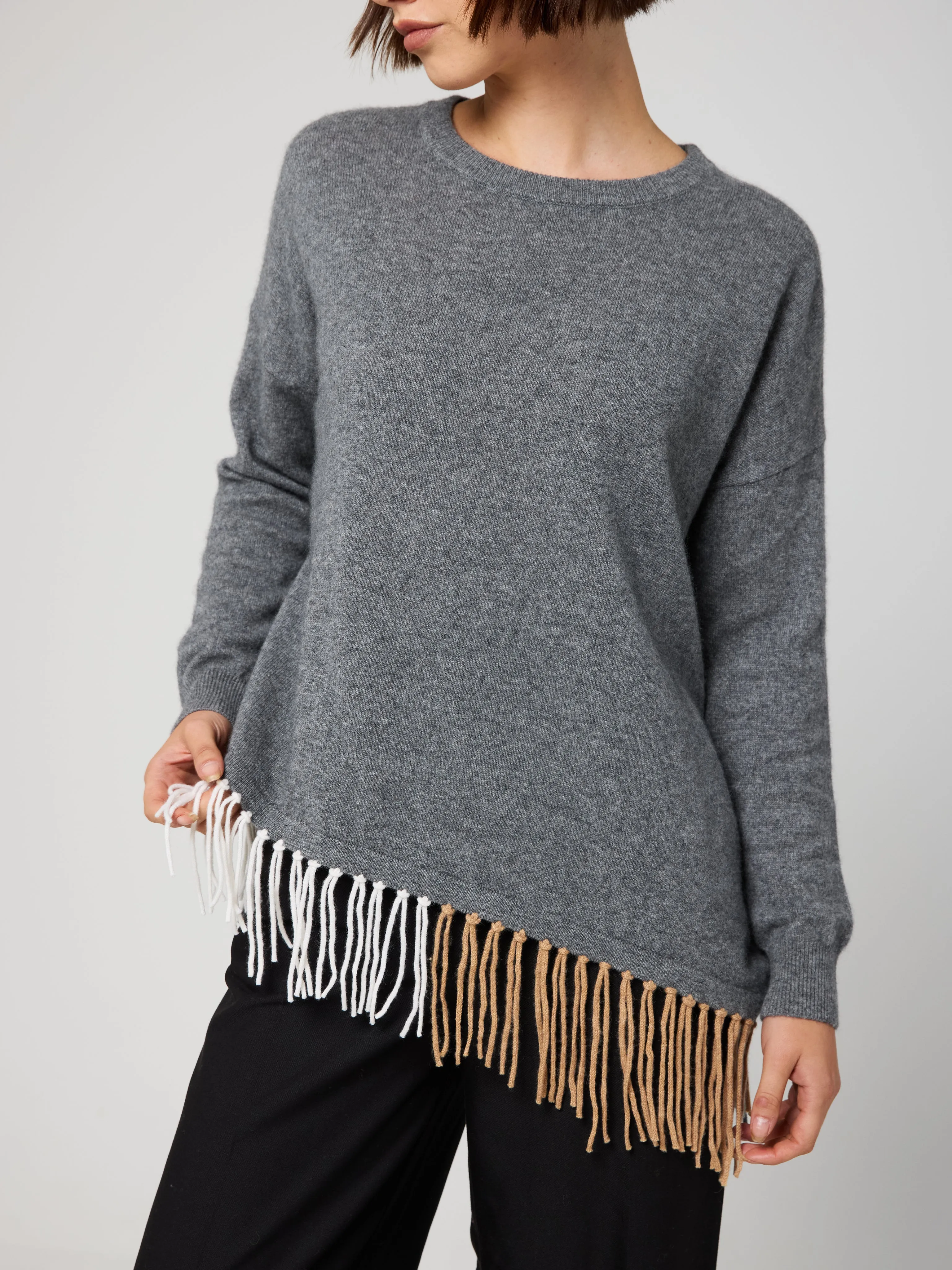 Cat Fringe Cashmere Jumper