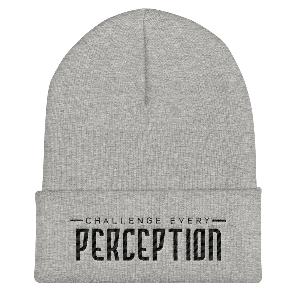 Challenge Every Perception Signature Cuffed Beanie