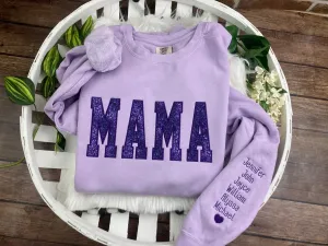 Cherished MAMA: Embrace Comfort and Style with Custom Appliqué Apparel / Daddy/ Grandma - Fabric Keepsake Sweatshirts - Applique