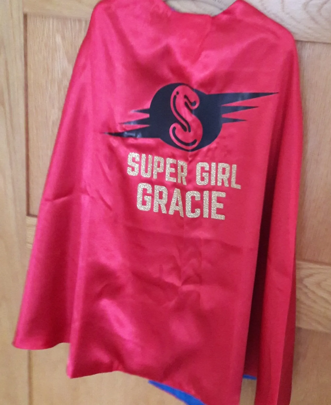 Children's Red Superhero Cape - Personalised