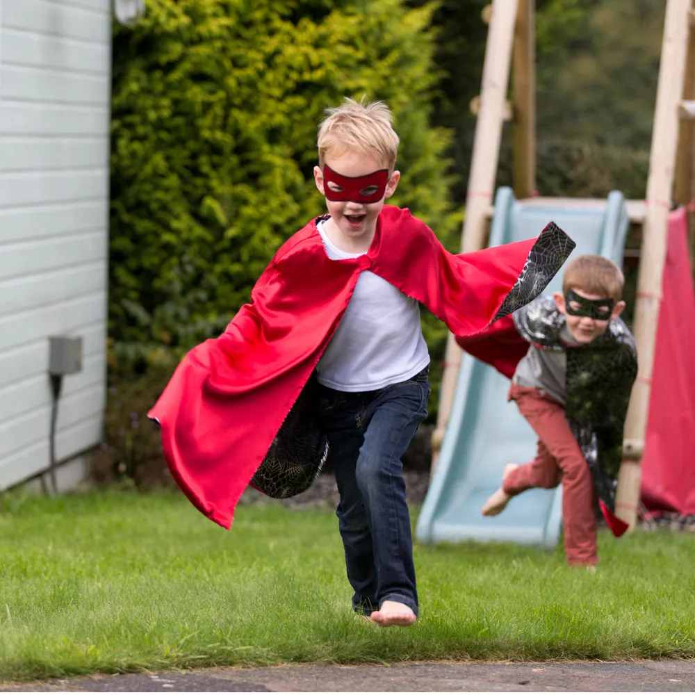 Children's Red Superhero Cape - Personalised