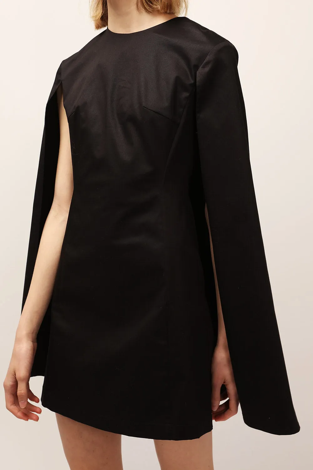 Chloe Back Zip-Up Cape Dress