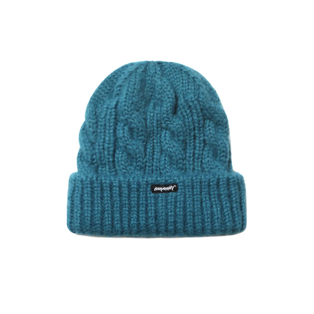 CHUNKY KNIT BEANIE TURQ