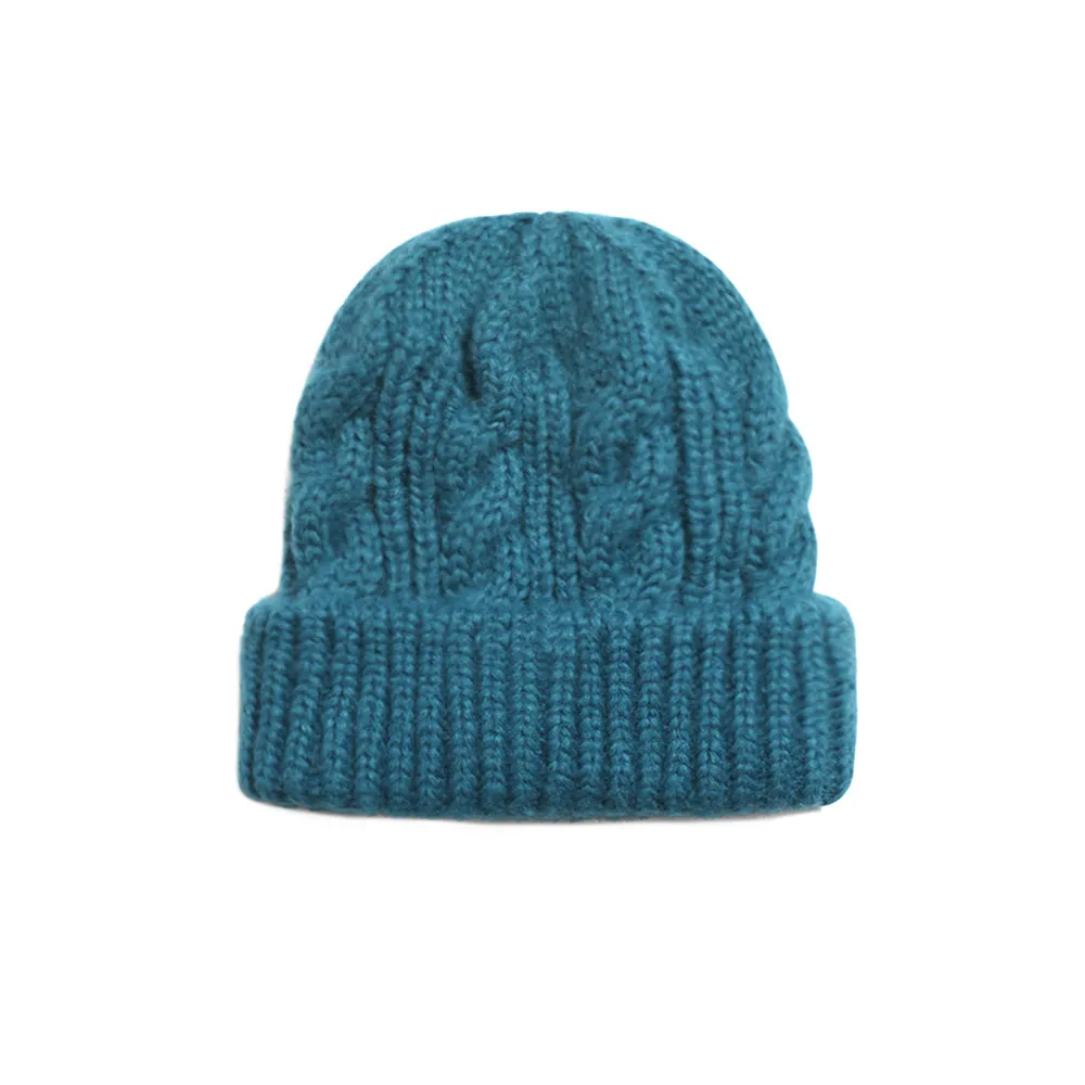 CHUNKY KNIT BEANIE TURQ