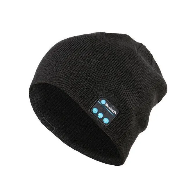 Color: Black - Musical Beanie Bluetooth Hat