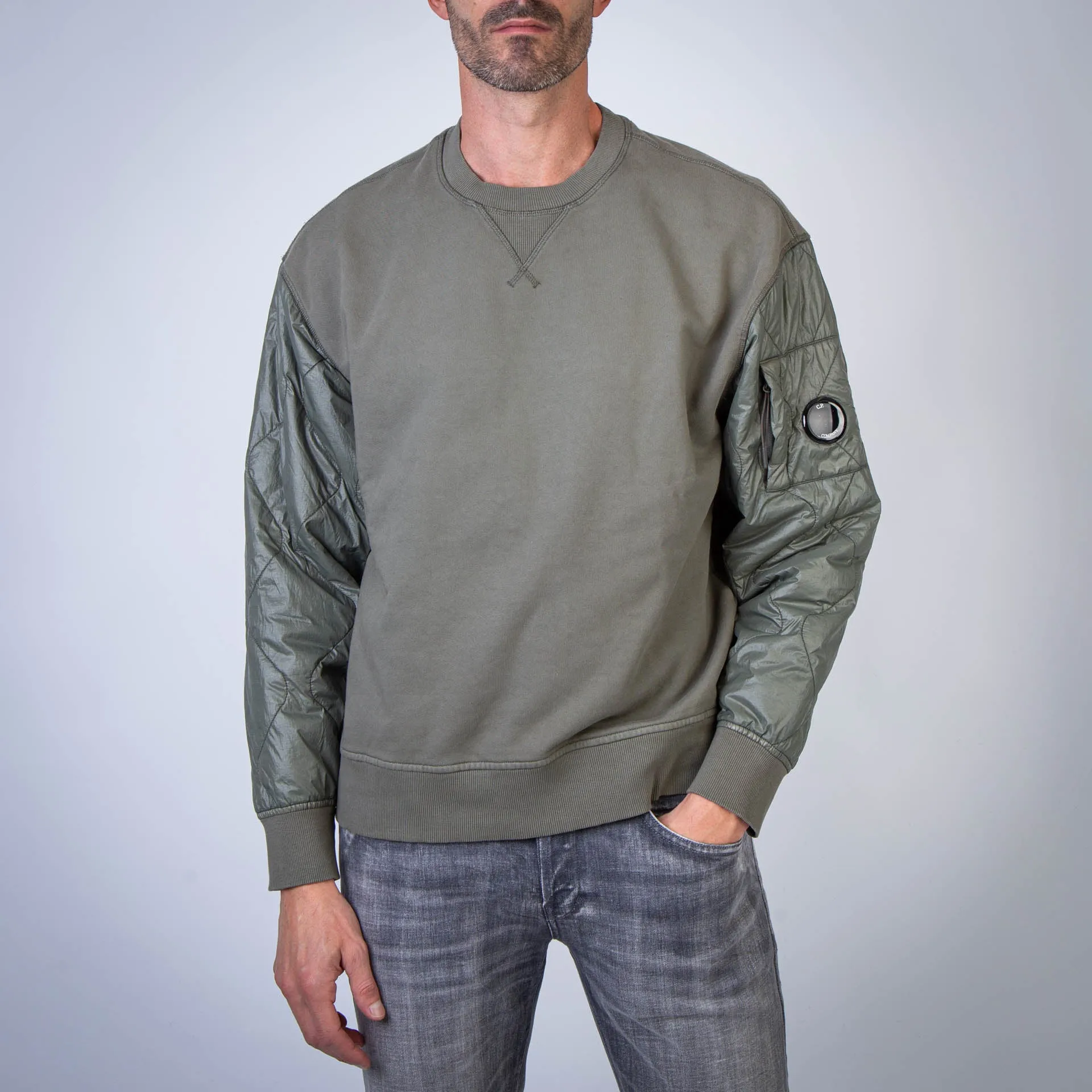 C.P. COMPANY SWEATSHIRT 17CMSS003A-005835M 674 GREEN