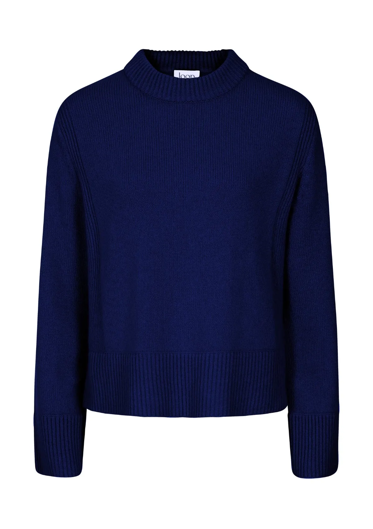 Cropped Cashmere Sweatshirt in Midnight Blue