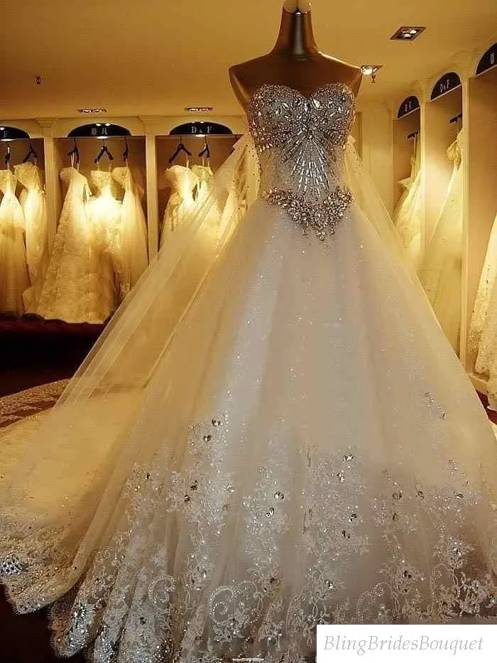 Crystal Wedding Dress Bridal gown